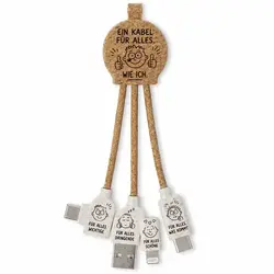 Kork Ladekabel mit Gravur